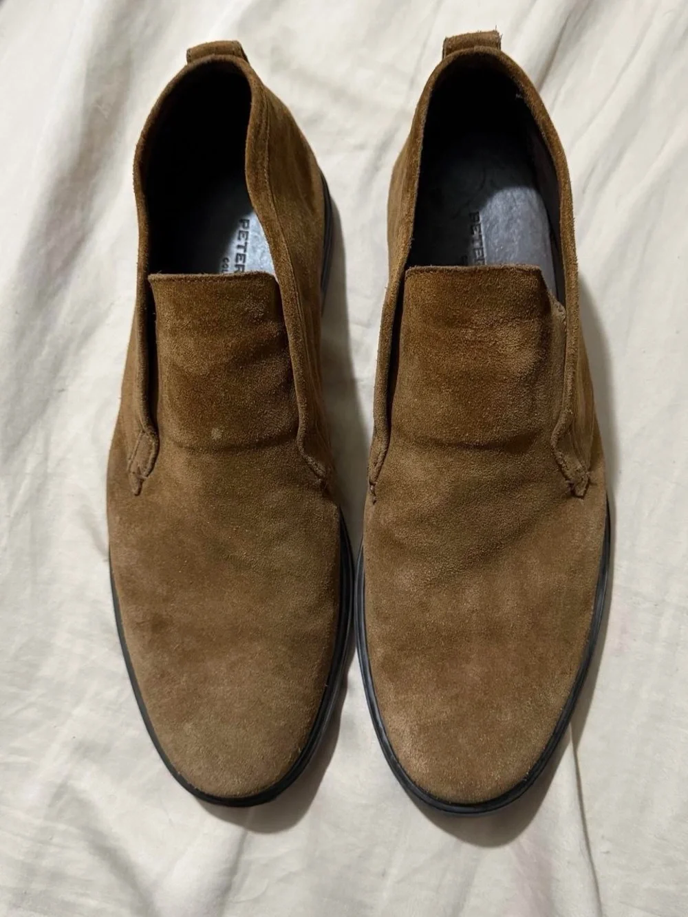 Men’s Peter Millar Excursionist Brown Suede Slip On Chukka Loafers Size 8.5